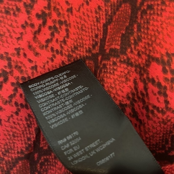 UO Snake Print Short Sleeve Button Up - Picture 14 of 14